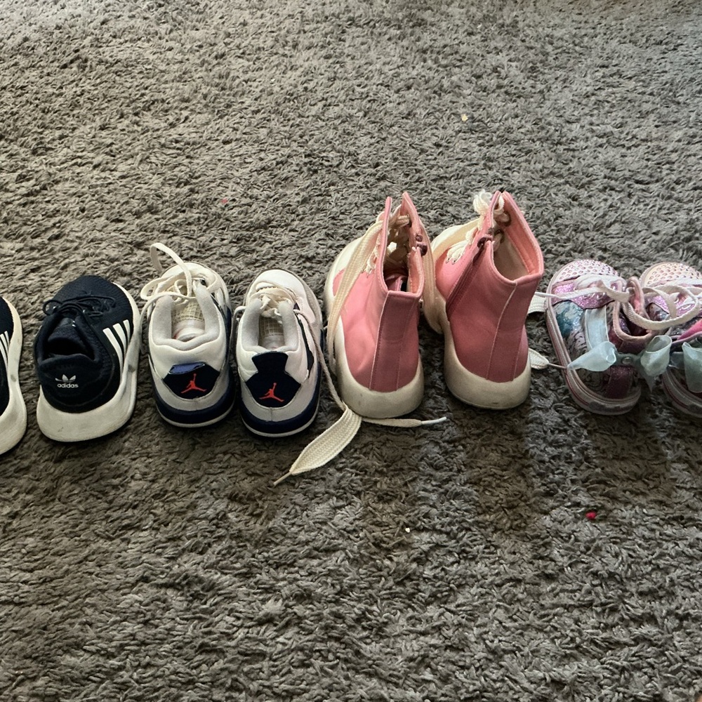 Adidas Kids Black and White Sneakers